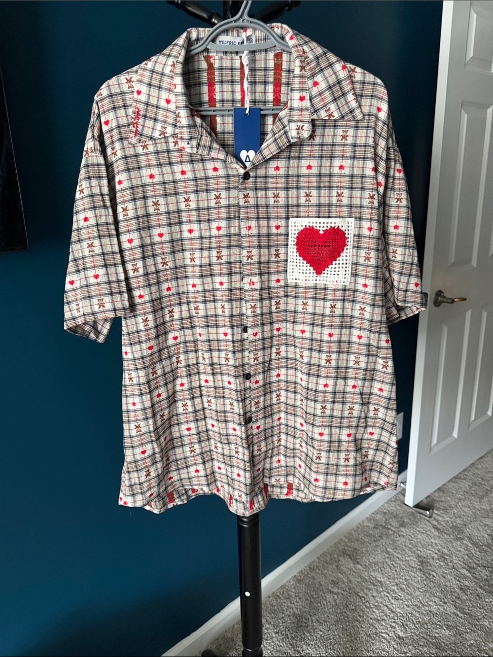 Plaid Button-Up Shirt